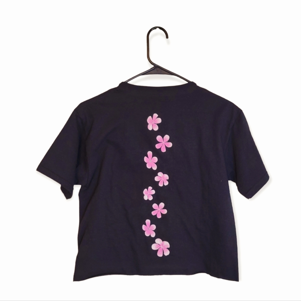 Jupiter Moon Cropped Black Tee Size XS - Picture 2 of 5